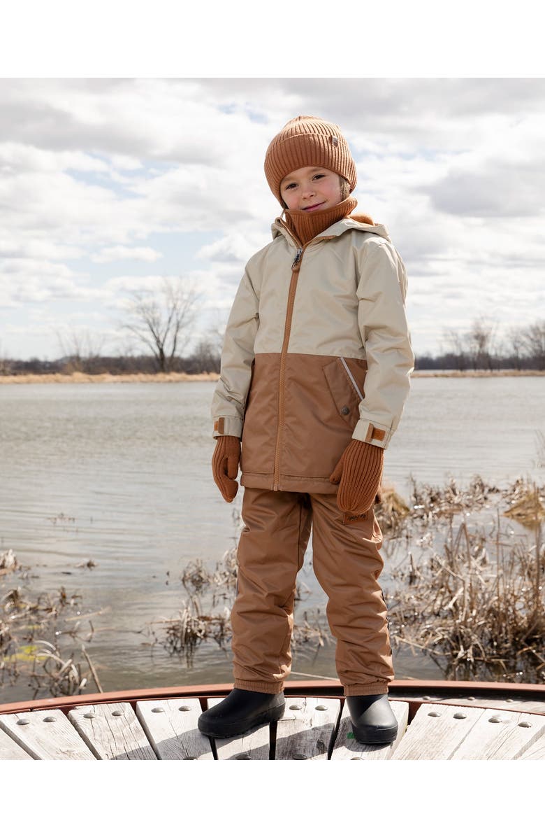 Deux par Deux Boy Mid-Season Flap Pockets Jacket in Recycled Polyester, Alternate, color, Beige