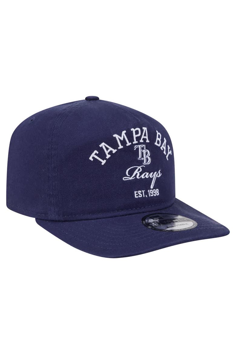 Men's New Era Navy Tampa Bay Rays Stacked 19TWENTY Adjustable Hat, Alternate, color, Navy