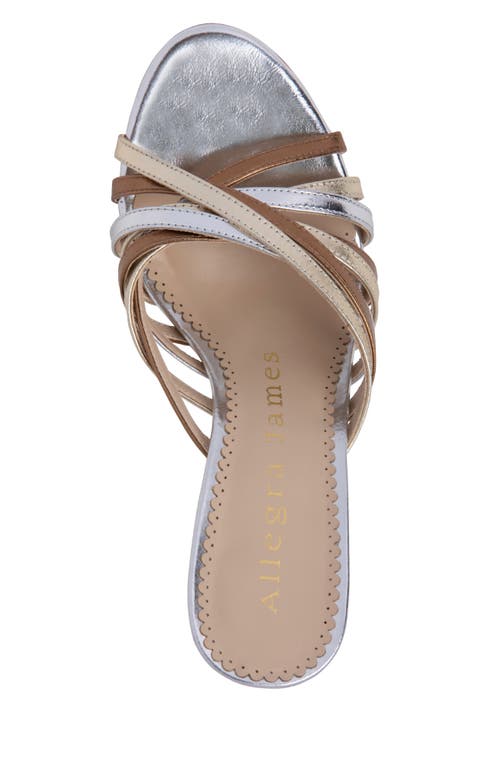 Allegra James Lili Leather Strappy Sandal In Gold
