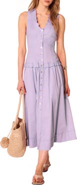 MINT VELVET Ramie Drop Waist Maxi Dress