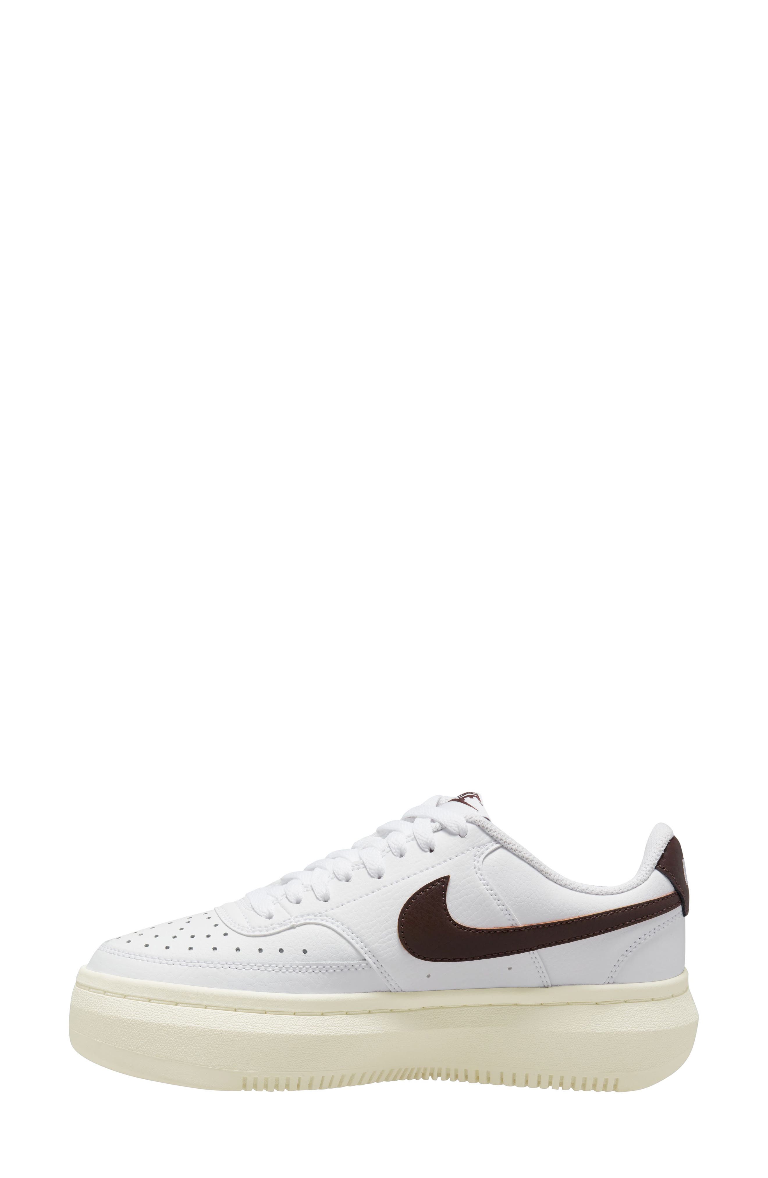 Nike Court Vision Alta Platform Sneaker, Alternate, color, White/ Baroque Brown-Sail