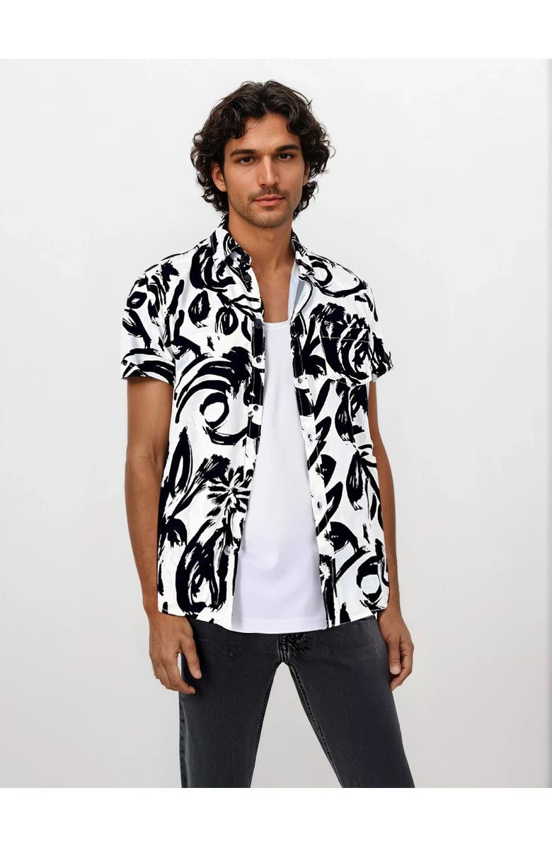 Ledger & Ford Redondo Abstract Shirt, Main, color, Black