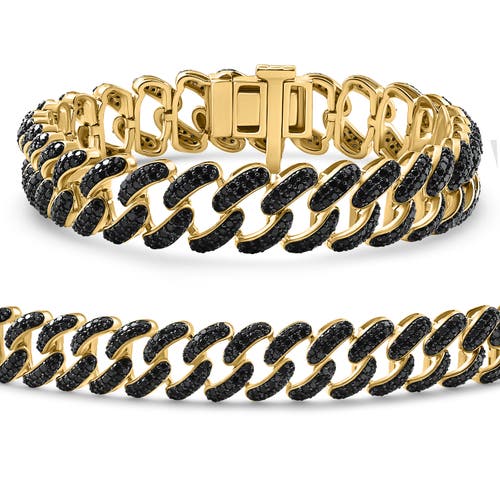 Bliss Diamond 14mm Cuban Link Bracelet 52 Gram Gold 8.5" In Gold