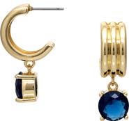 RIVKA FRIEDMAN Cubic Zirconia Drop Hoop Earrings