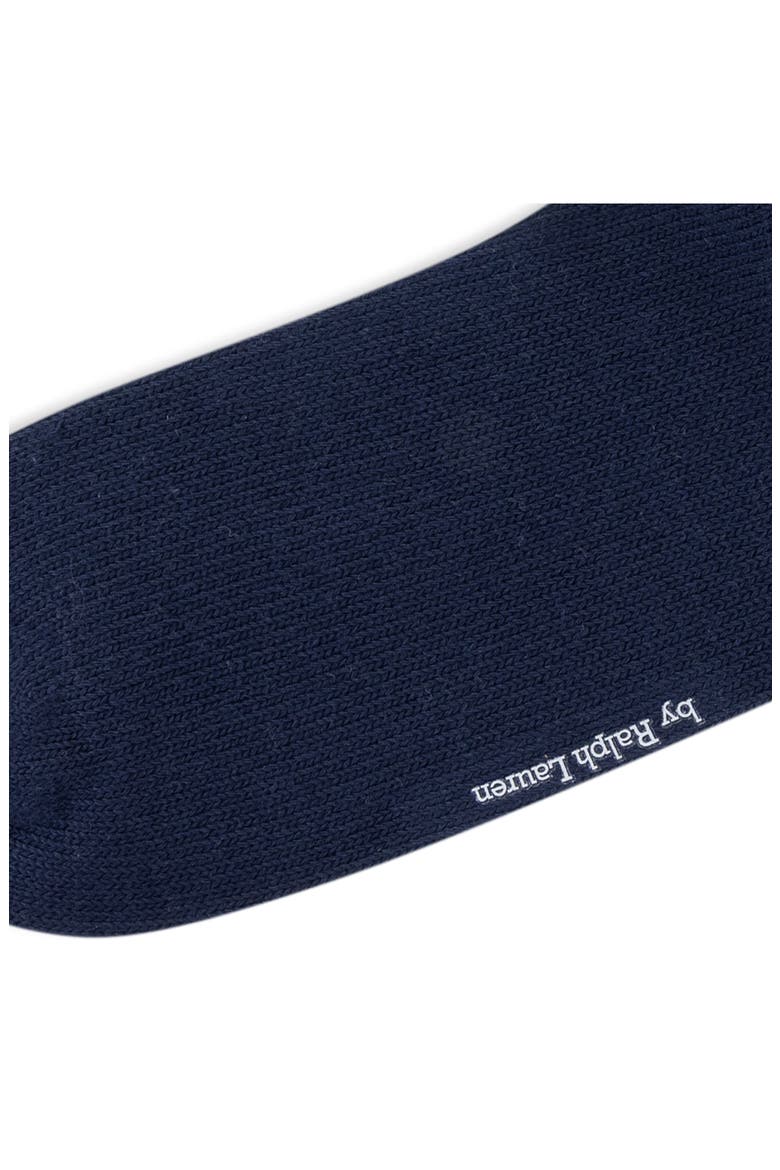 Embroidered Polo Bear Crew Socks, Alternate, color, NAVY