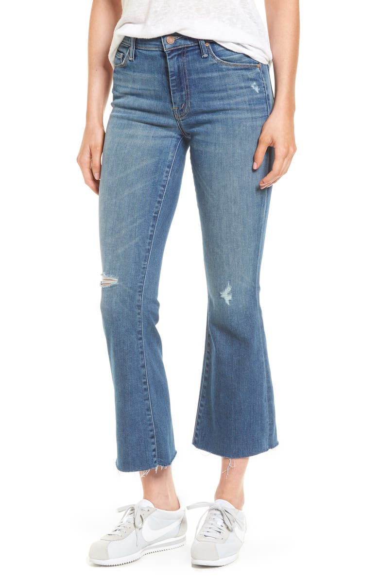 MOTHER Frayed Ankle Jeans, Main, color, 