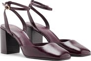 MANGO Campana Faux Leather Ankle Strap Pump