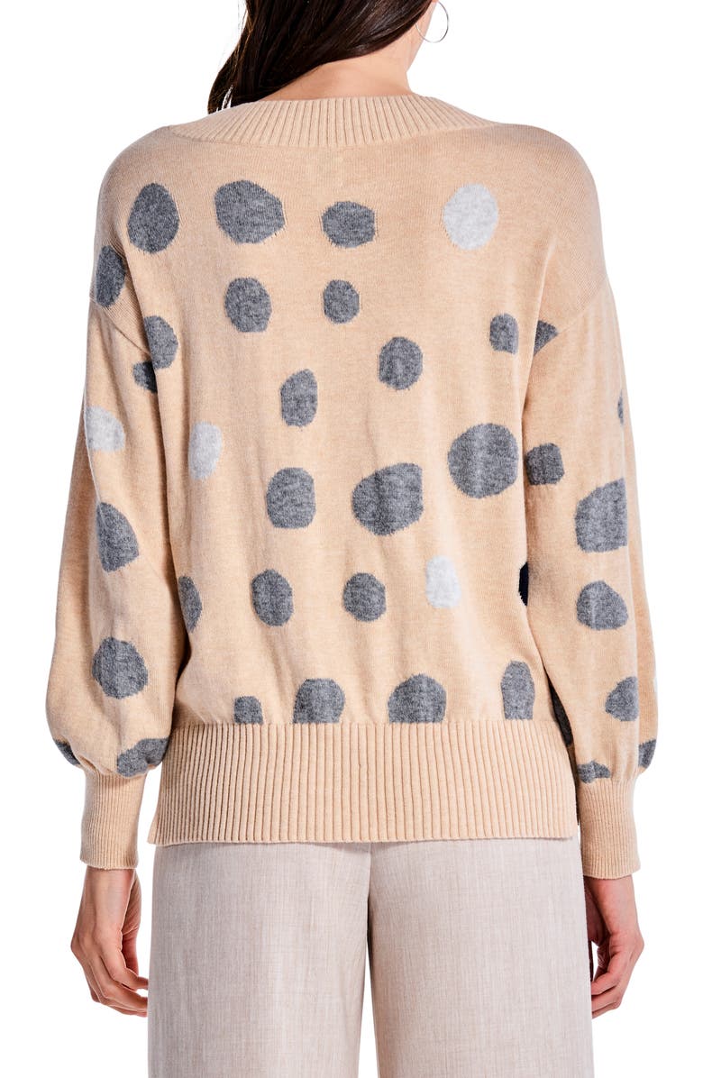 NIC+ZOE Sweet Spot Cotton Blend Sweater, Alternate, color, Neutral Multi