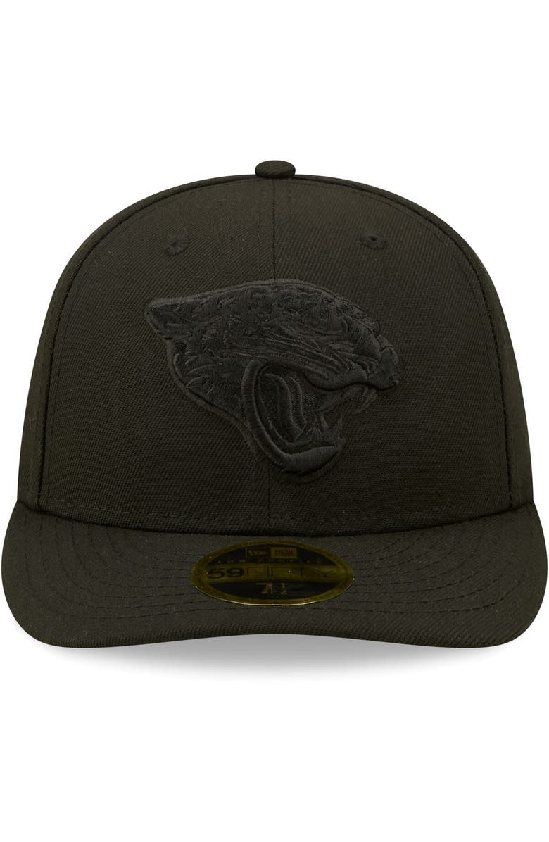 New Era Men's New Era Black Jacksonville Jaguars Black on Black Low Profile 59FIFTY II Fitted Hat, Alternate, color, Black