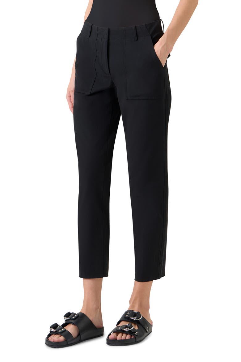 Franco Stretch Cotton Gabardine Slim Ankle Pants, Alternate, color, BLACK