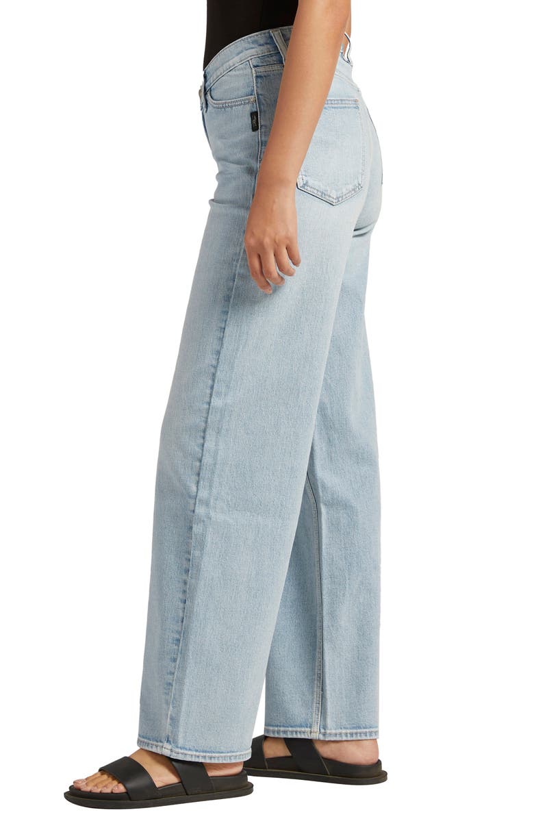Silver Jeans Co. V-Front Mid Rise Wide Leg Jeans, Alternate, color,