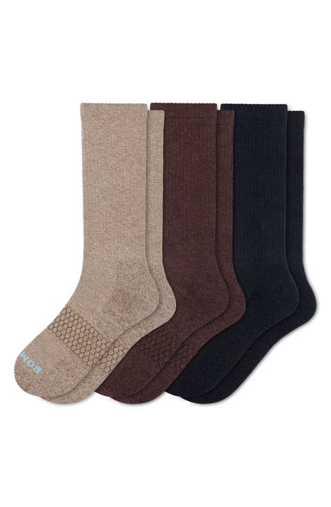 Assorted 3-Pack Marl Crew Socks