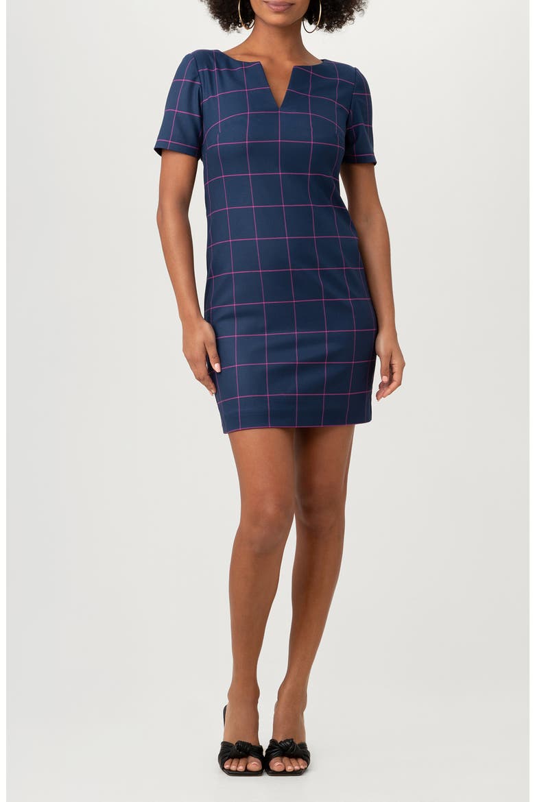 Museum Shift Dress, Main, color, INK/ TRINA PINK