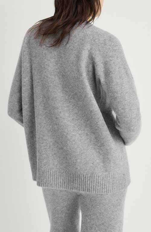 Mango Crewneck Raglan Sleeve Sweater In Gray