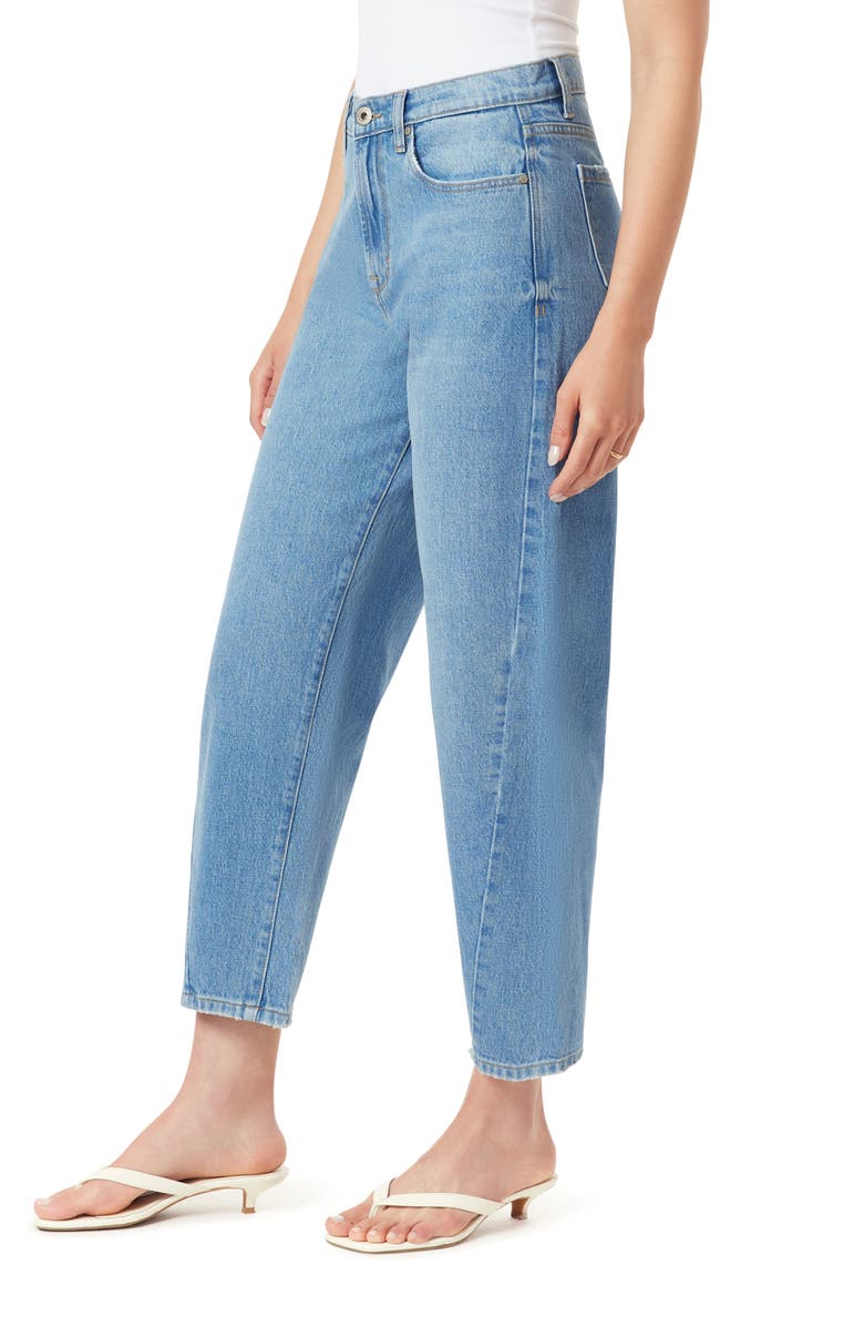 Kensie Forward Side Seam Barrel Leg Jeans, Alternate, color, Brisbane