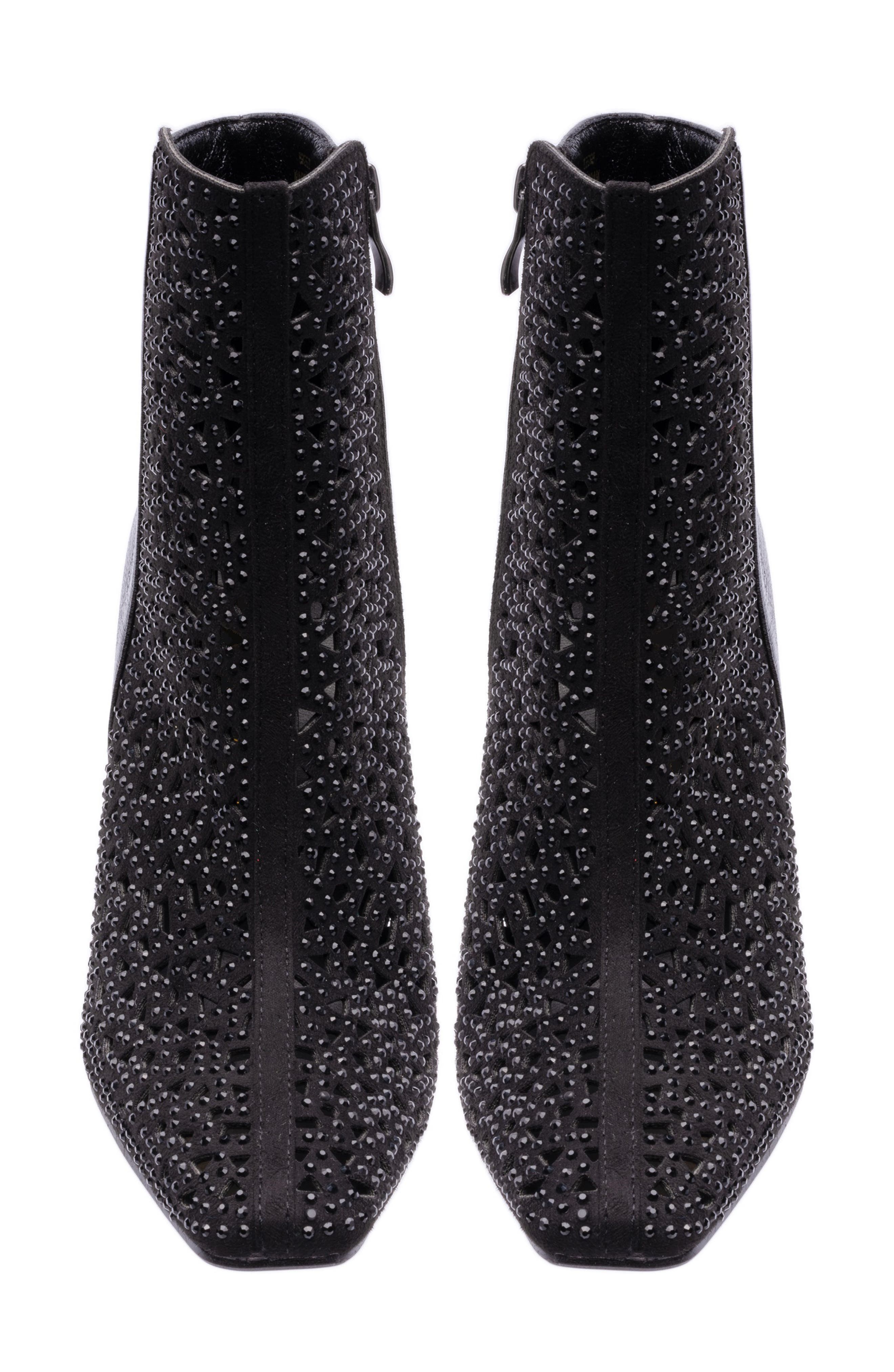 LADY COUTURE Breeze Rhinestone Pointed Toe Bootie, Alternate, color, Black