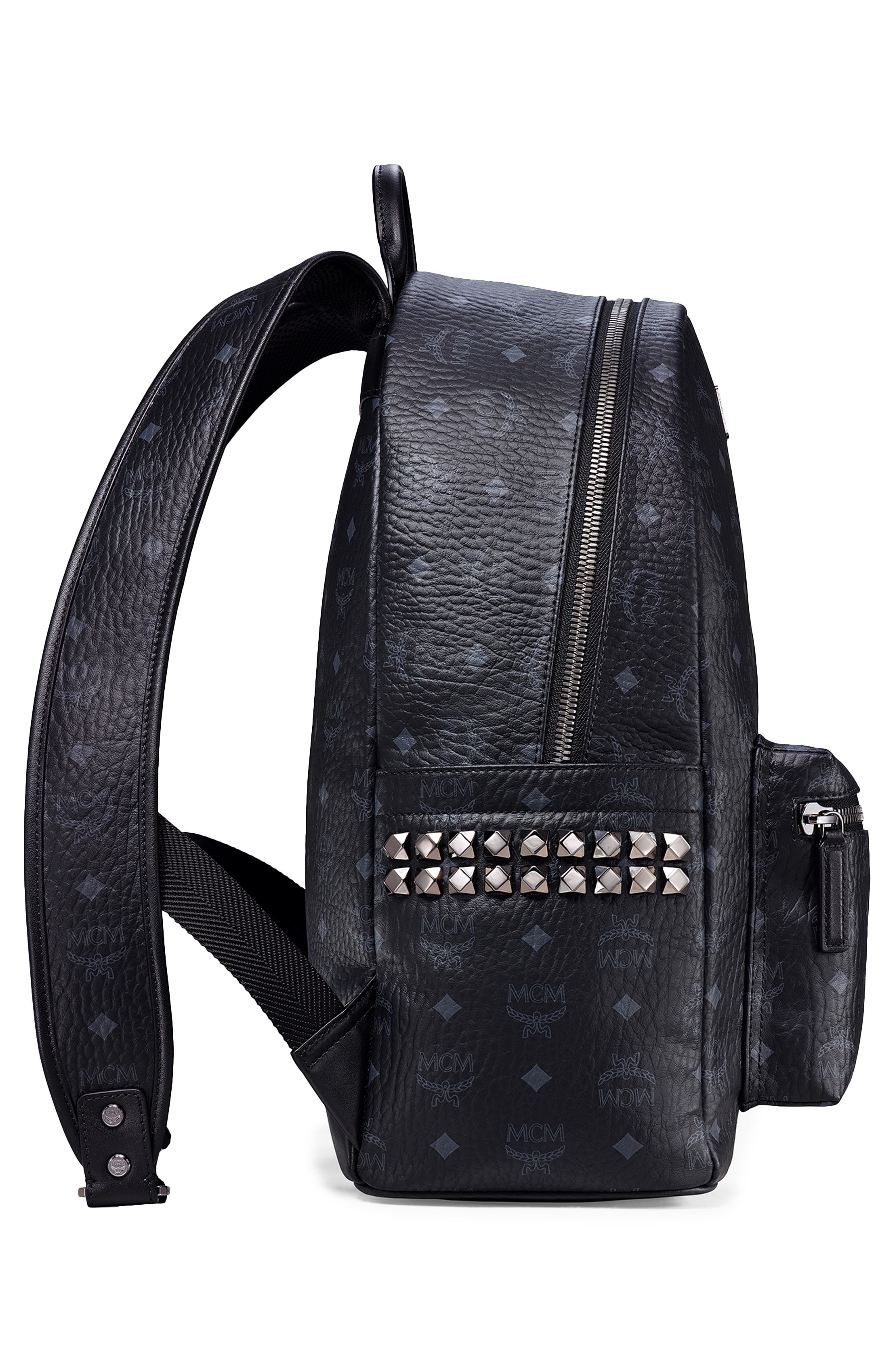 MCM Medium Stark Visetos Coated Canvas Backpack, Alternate, color, 