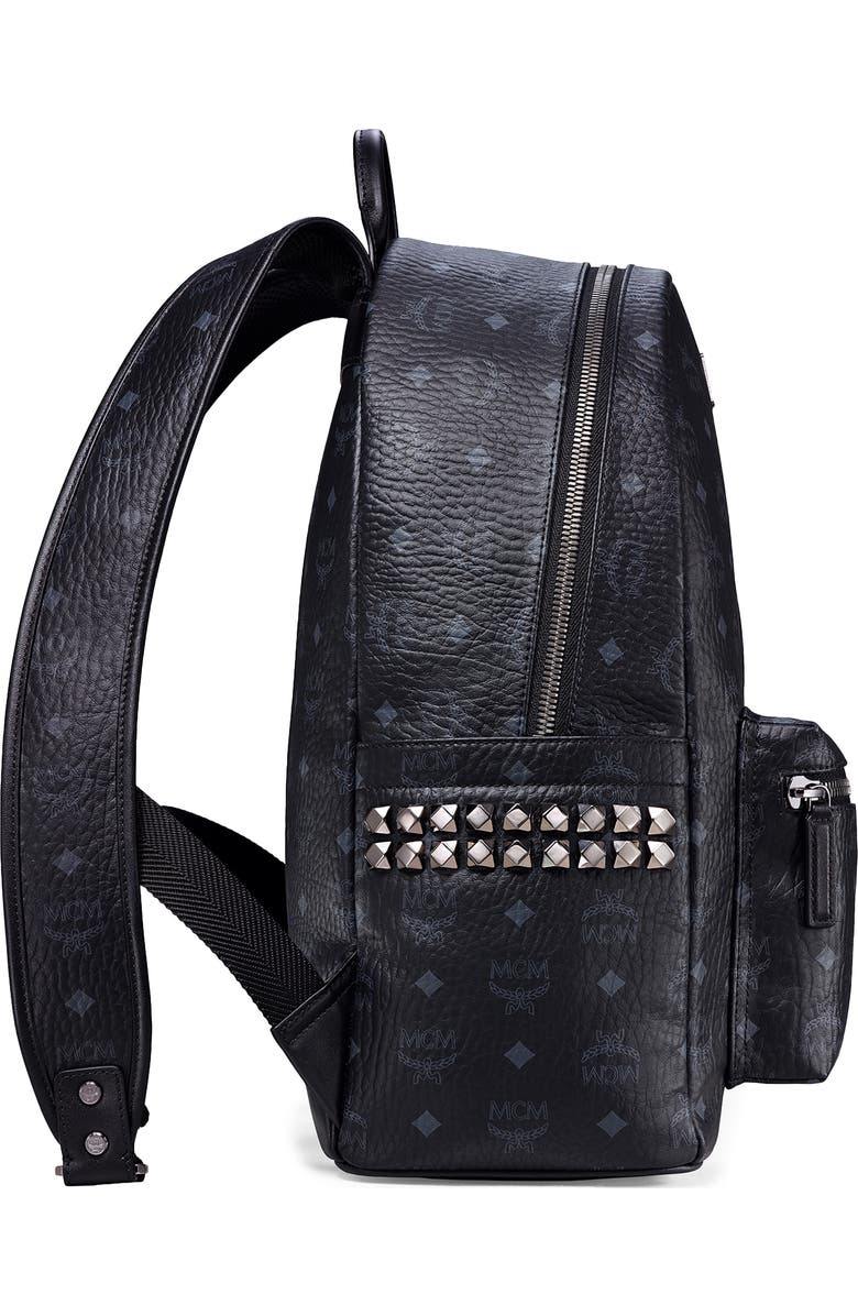 MCM Medium Stark Visetos Coated Canvas Backpack, Alternate, color,