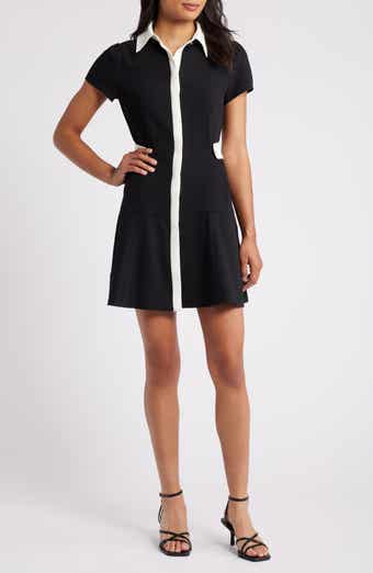 CeCe Puff Sleeve Fit & Flare Shirtdress