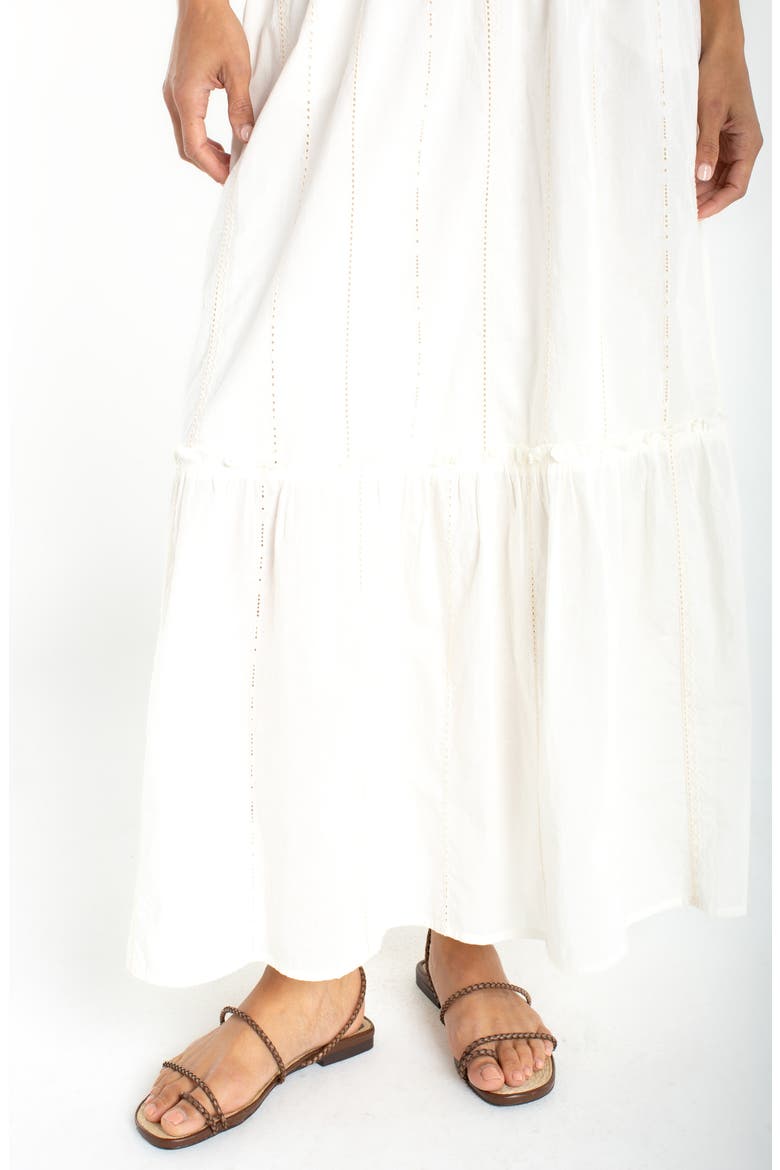 Tiered Maxi Skirt, Alternate, color, CREAM STRIPE EMBROIDERED