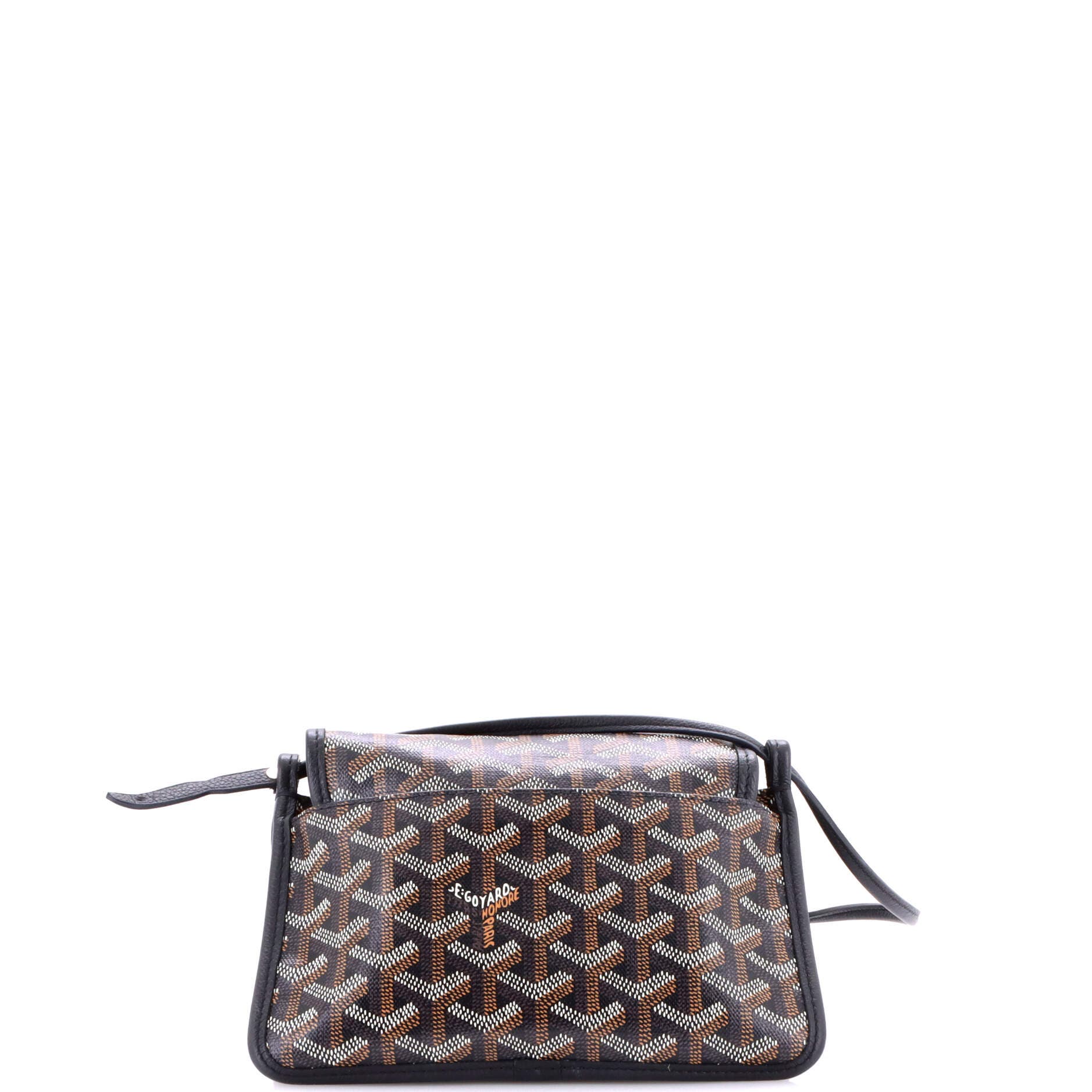 Pre-Owned Goyard Plumet Clutch Wallet Coated Canvas, Alternate, color, Black