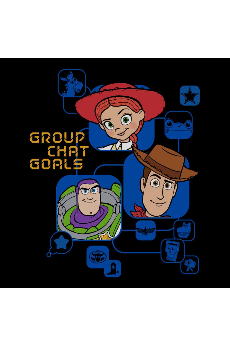 Men's Toy Story 5 Group Chat Goals  Graphic T-Shirt, Alternate, color, Black