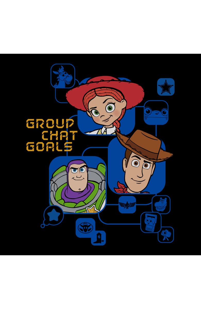 Toy Story 5 Men's Toy Story 5 Group Chat Goals Graphic T-Shirt, Alternate, color, Black