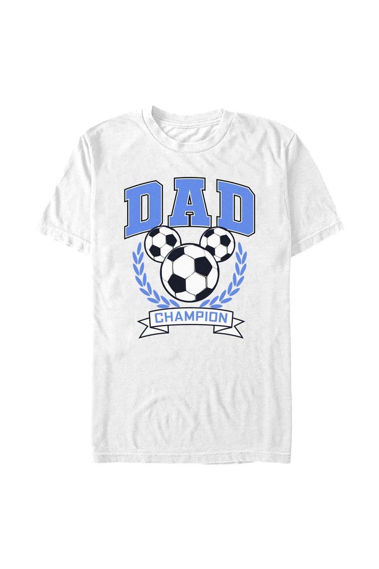 Men's Mickey & Friends Soccer Dad Champion  Graphic T-Shirt, Main, color, White