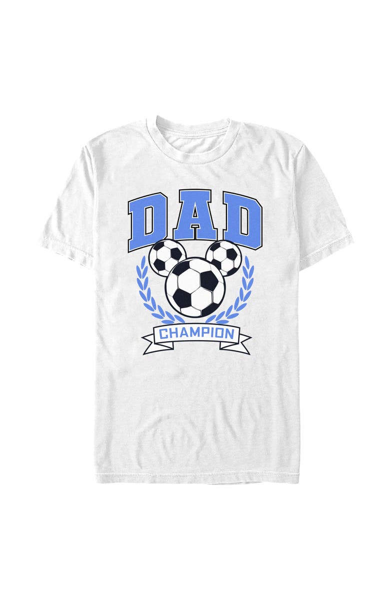 Mickey & Friends Men's Mickey & Friends Soccer Dad Champion Graphic T-Shirt, Main, color, White