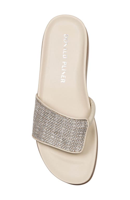 Donald Pliner Fifi Platform Wedge Flip Flop In Silver