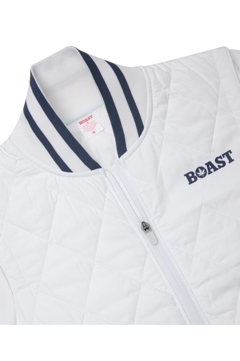 Quilted Varsity Bomber, Alternate, color, Vintage Navy