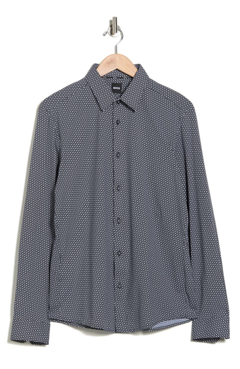 BOSS Roan Kent Button-Up Shirt, Alternate, color, Black