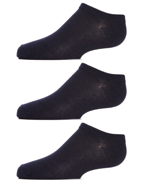 Kids Low Cut Cotton Blend Socks 3-Pack