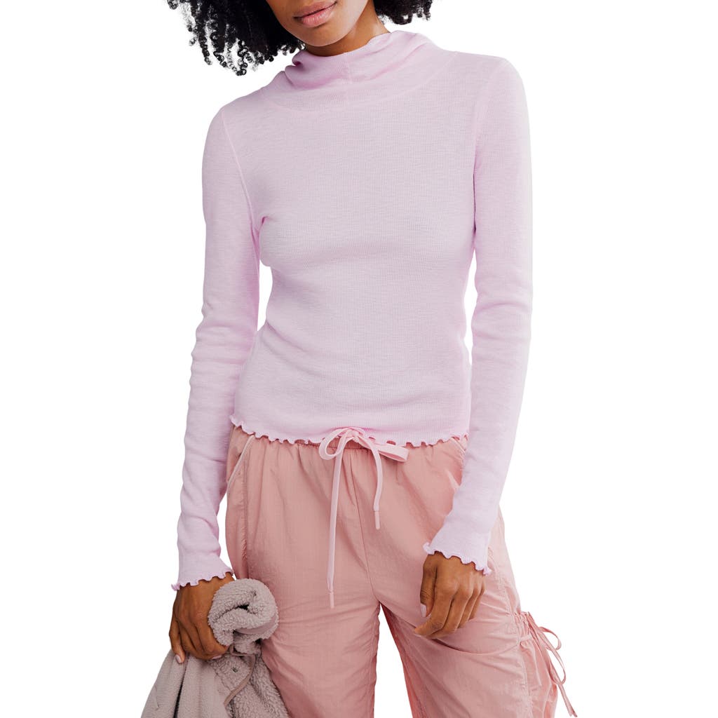 Free People Breathe Easy Cotton Blend Hoodie In Pink