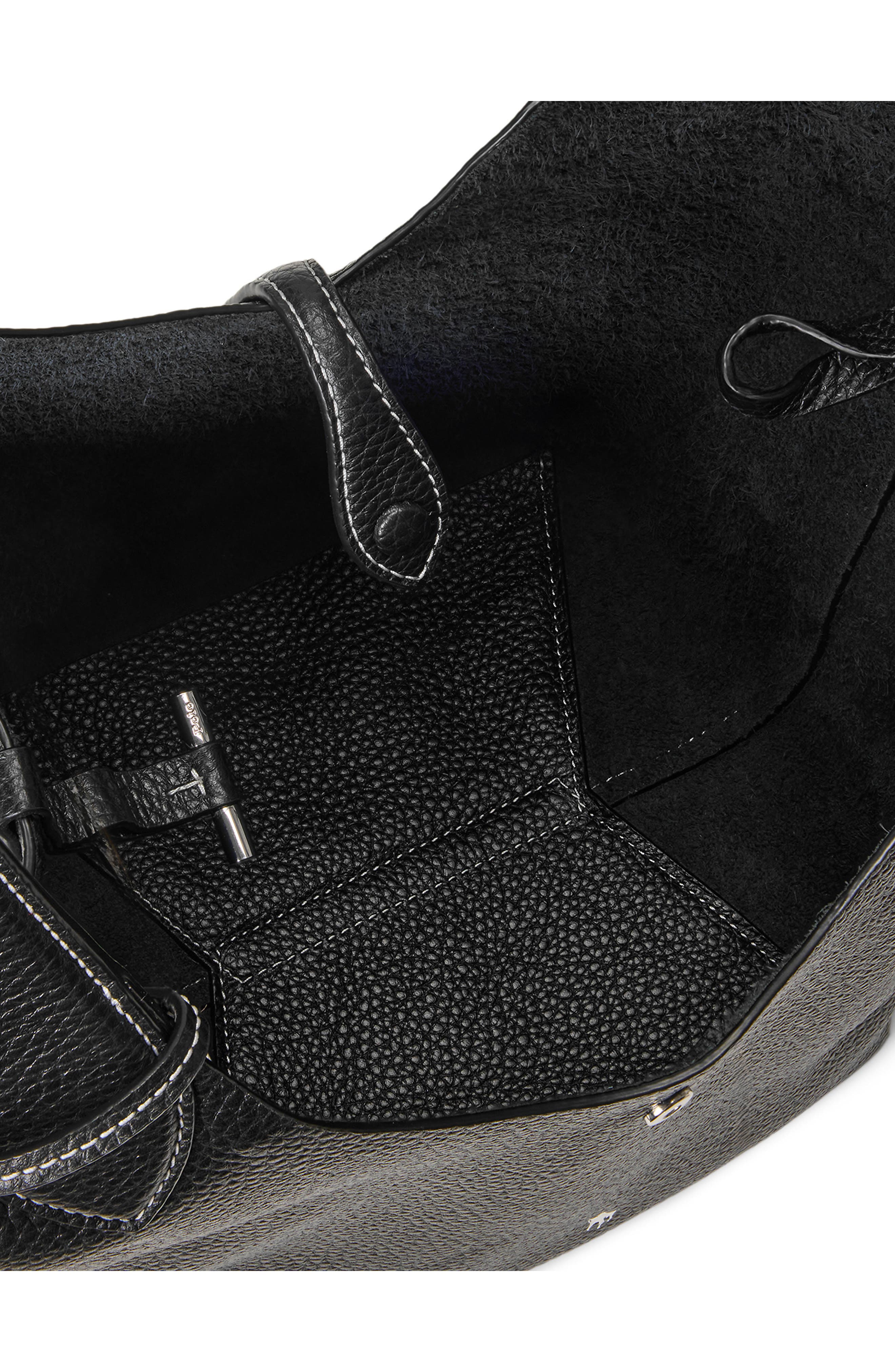 Polo Ralph Lauren Polo Play Leather Tote, Alternate, color, Black