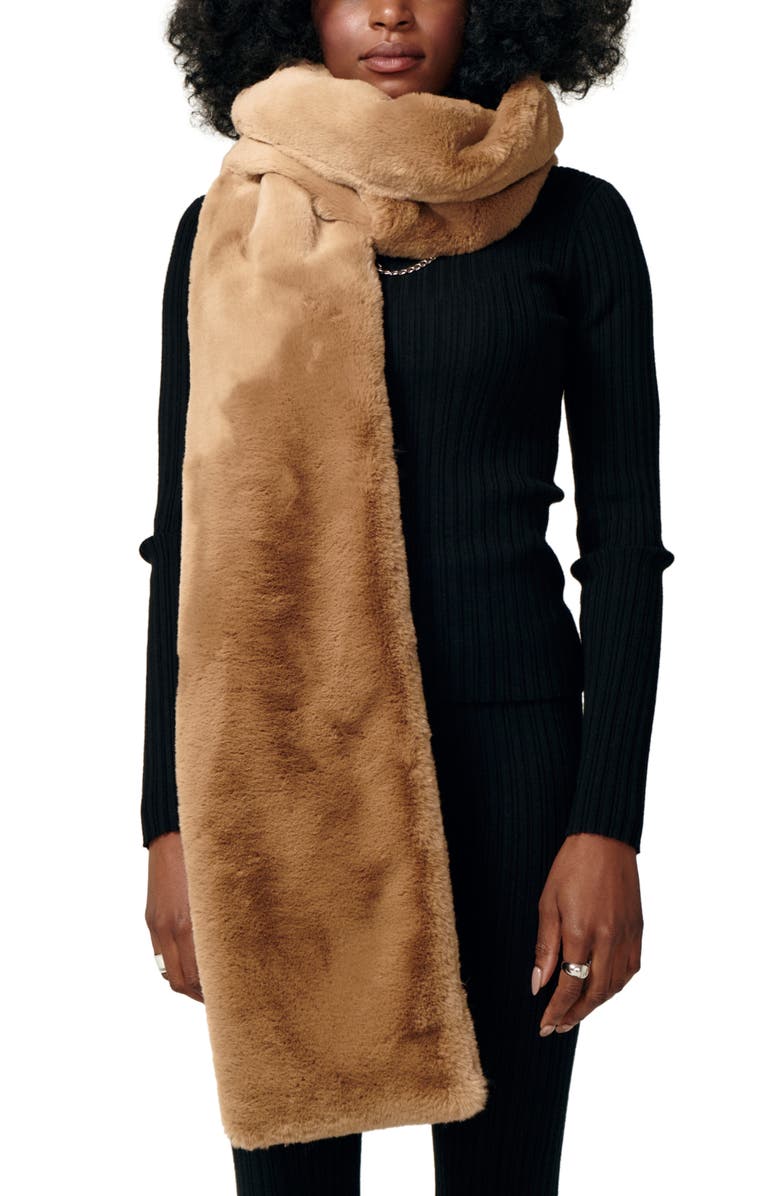 LITA by Ciara Faux Fur Scarf, Main, color, 