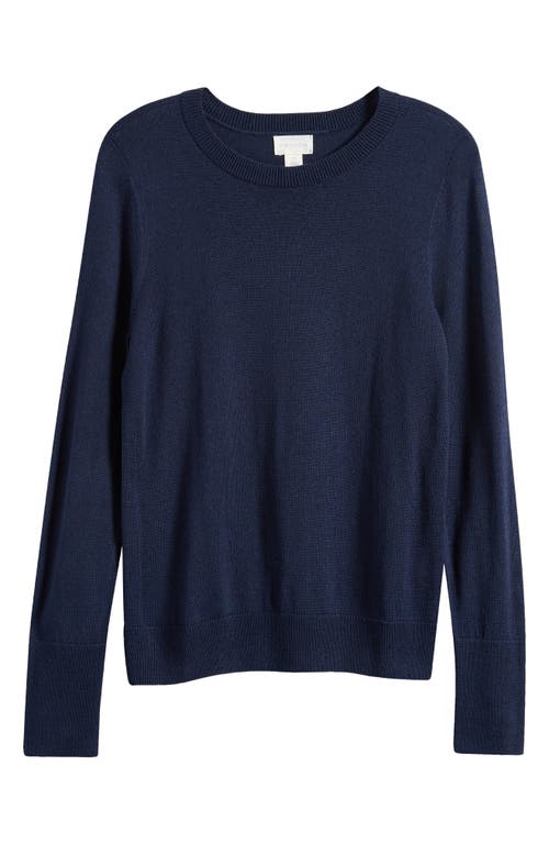 CASLONR CASLON(R) MERINO WOOL BLEND CREWNECK SWEATER