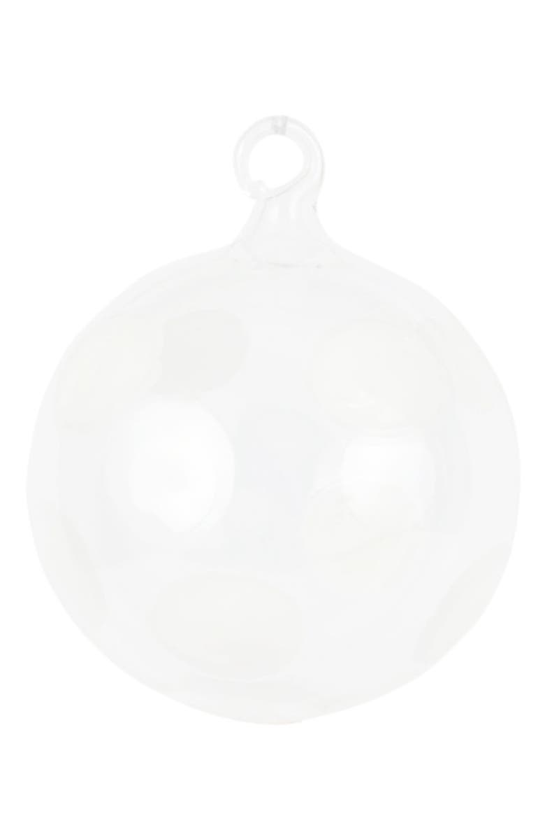 VIETRI Drop Glass Ornament, Main, color, White