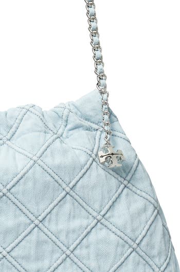 Tory Burch Fleming Soft Quilted Denim Hobo Bag | Nordstrom