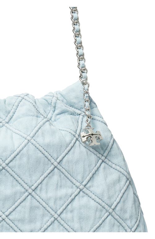 Tory Burch Fleming Soft Denim Shoulder Bag