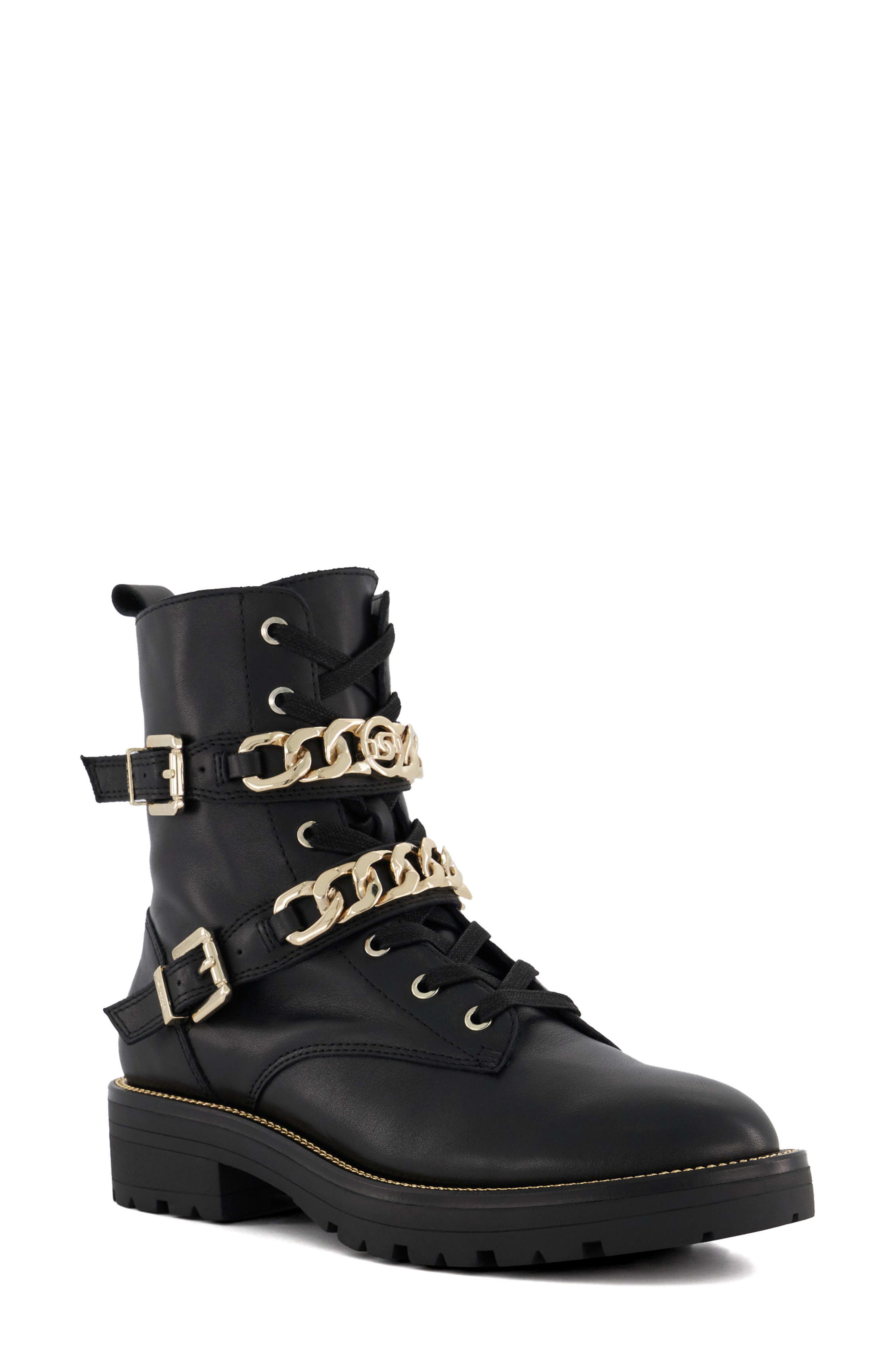 Dune London Plazas Combat Boot, Main, color, 