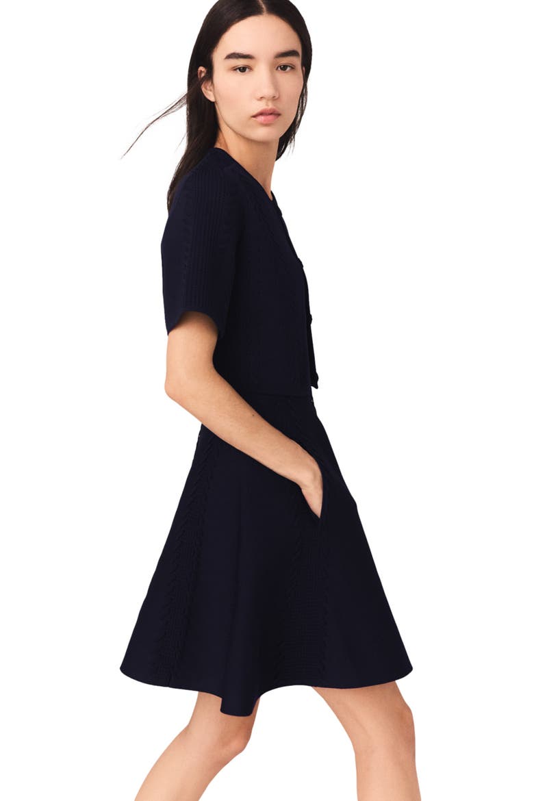 Cropped cardigan, Alternate, color, Navy