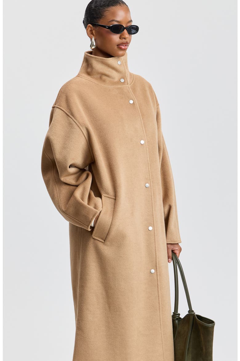 Cocoon Oversized Coat, Alternate, color, TOFFEE