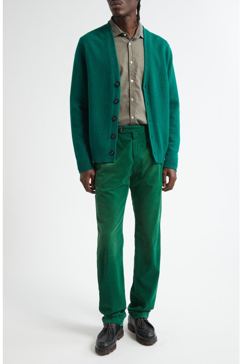Linus V-Neck Cardigan, Alternate, color, GREEN