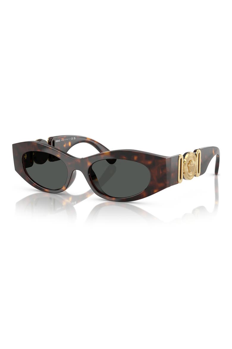 51mm Oval Sunglasses, Alternate, color, HAVANA / DARK GREY