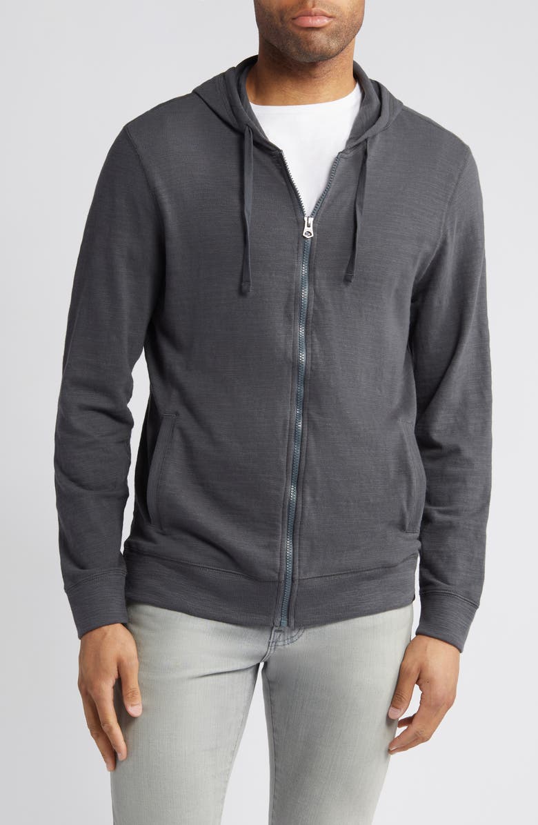 Faherty Sunwashed Slub Cotton Zip-Up Hoodie, Alternate, color, 