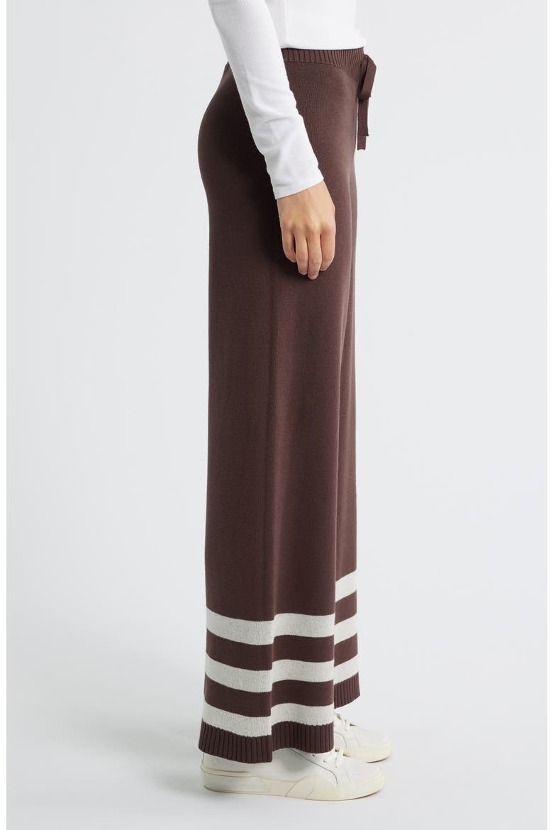 Stripe Leg Sweater Pants, Alternate, color, EARTH