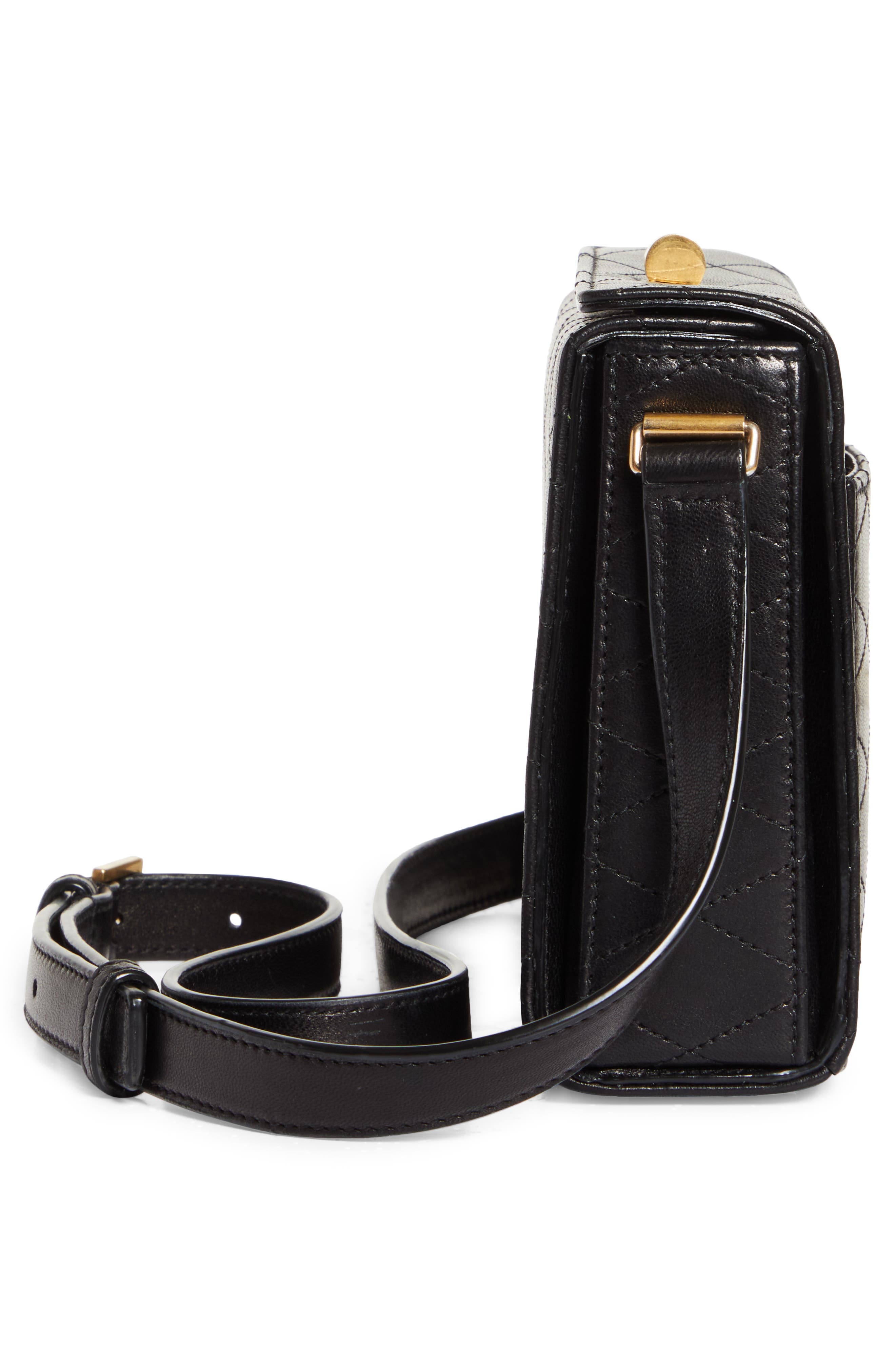 Saint Laurent Mini Square Quilted Leather Crossbody Bag, Alternate, color, 