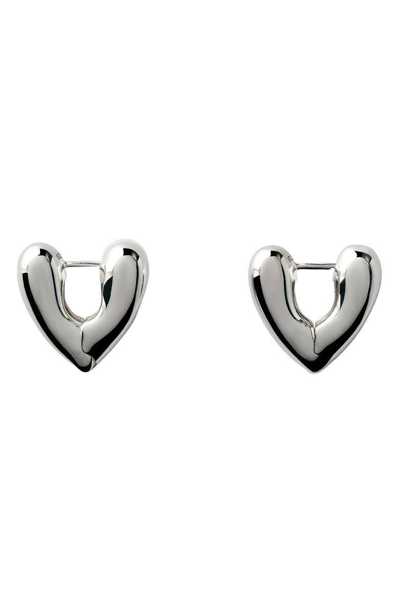 Annika Inez Small Heart Hinge Hoop Earrings, Main, color, 