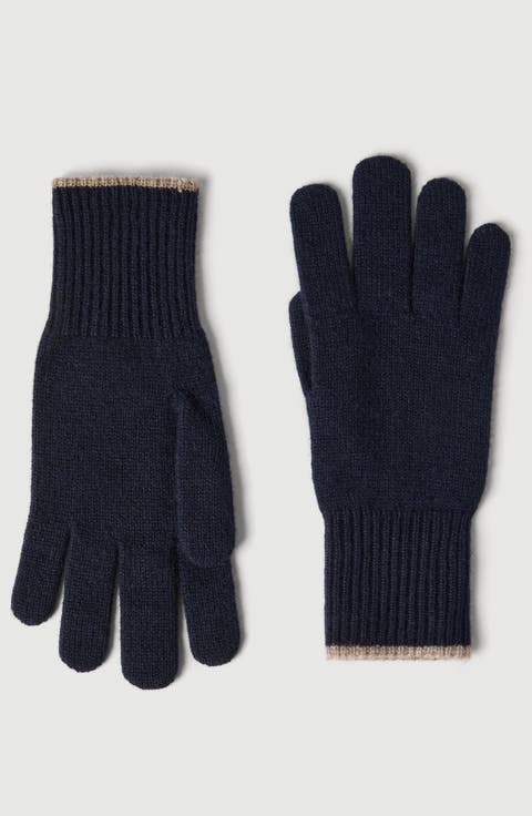 Cashmere knit gloves